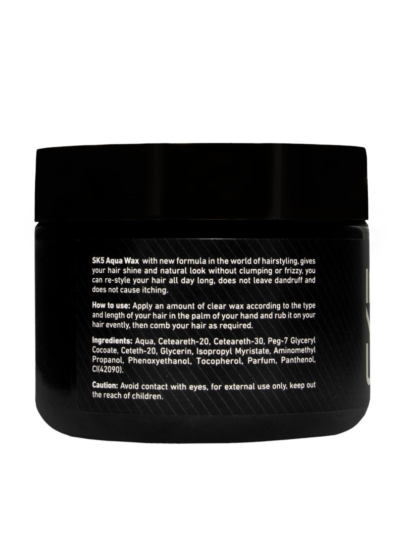 SK5 Blue Aqua Hair Styling Wax - Professional Hold 150ml - Image 3