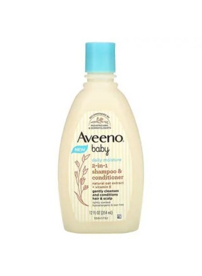 Aveeno Baby Daily Moisture 2-in-1 Shampoo & Conditioner 12 fl oz 354 ml