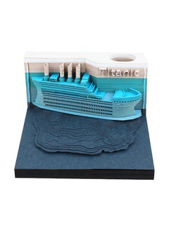 3D Titanic Memo Pad with Light Up Feature, Tear off Sticky Notes Reveal Ship Design, Paper Craft for Office Home Decor, Unique Titanic Gift Idea
