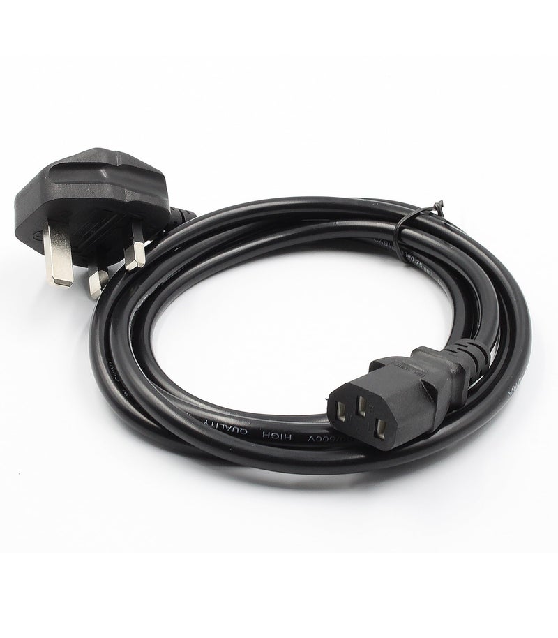 S-TEK [1.8m/6ft] Desktop Power Cable - Reliable Pure Copper Wire for Computers, TVs, Monitors, and More - Image 3