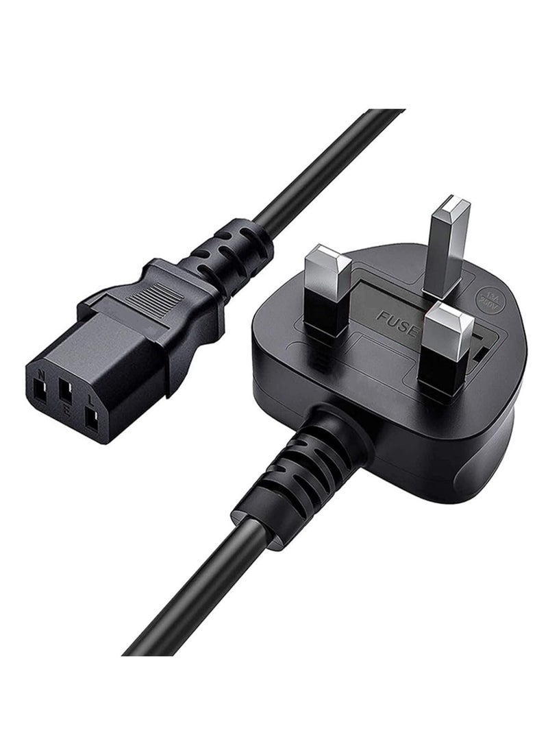 S-TEK [1.8m/6ft] Desktop Power Cable - Reliable Pure Copper Wire for Computers, TVs, Monitors, and More - Image 1