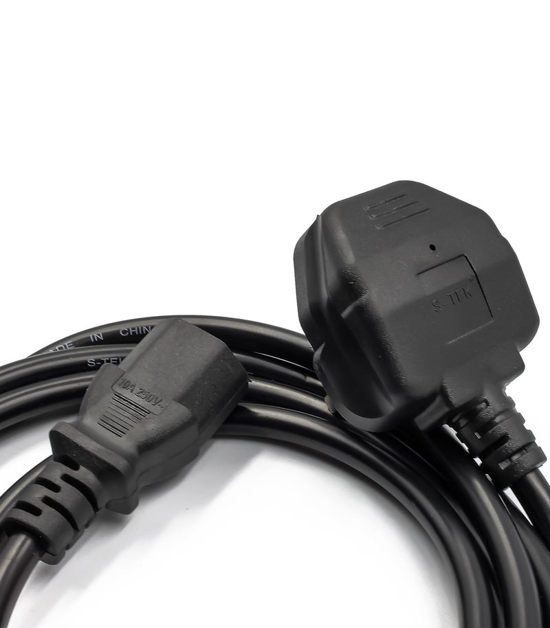 S-TEK [1.8m/6ft] Desktop Power Cable - Reliable Pure Copper Wire for Computers, TVs, Monitors, and More - Image 2