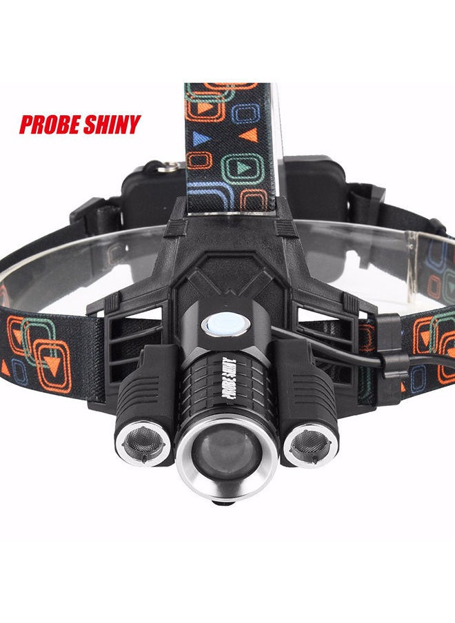 NIBEMINENT 4 Modes LED Rechargeable Head Light Torch Black  - Image 2