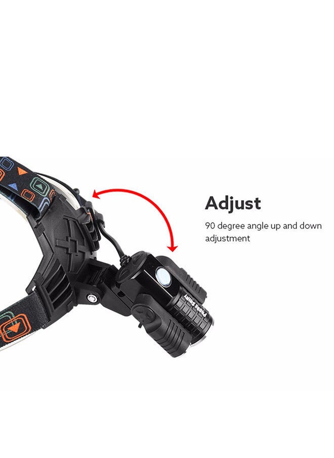 NIBEMINENT 4 Modes LED Rechargeable Head Light Torch Black  - Image 5