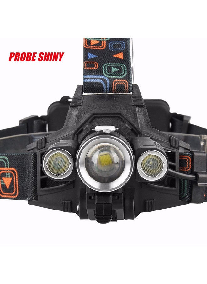 NIBEMINENT 4 Modes LED Rechargeable Head Light Torch Black  - Image 3