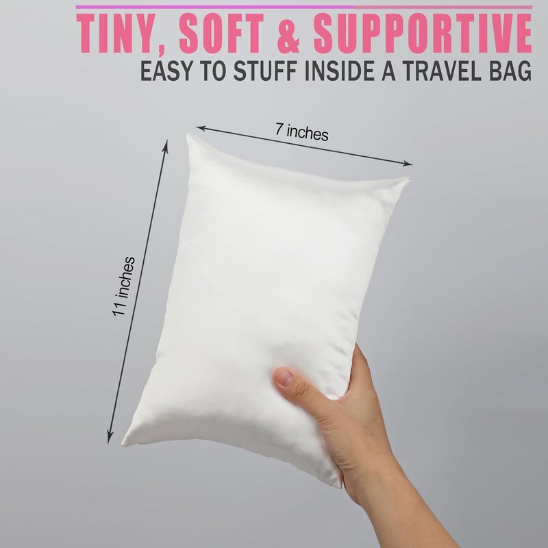 HapiPoppy Knee Pillow Leg Pillows 11" x 7.8" Silky Small Hip Support Pillows Smooth Cooling Between Legs for Side Sleepers Sciatica Joints Pain Relief Machine Washable Post Surgery Cushion Gifts, Satin Ivory - Image 5