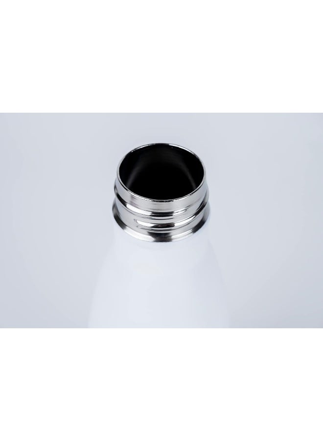 Nessan Nessan 500ml Sport Water Bottle Vacuum Insulated Stainless Steel Sport Water Bottle Leak-Proof Double Wall Cola Shape Water Bottle, Keep Drinks Hot & Cold - White  - Image 3