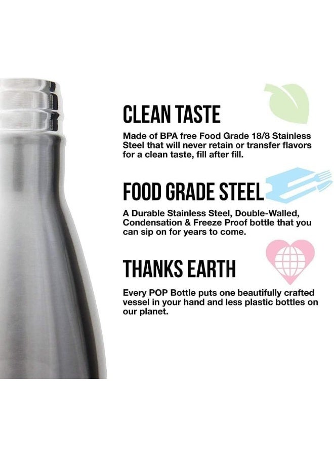 Nessan Nessan 500ml Sport Water Bottle Vacuum Insulated Stainless Steel Sport Water Bottle Leak-Proof Double Wall Cola Shape Water Bottle, Keep Drinks Hot & Cold - White  - Image 5
