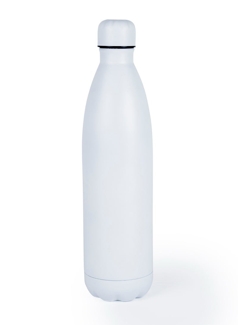 Nessan Nessan 500ml Sport Water Bottle Vacuum Insulated Stainless Steel Sport Water Bottle Leak-Proof Double Wall Cola Shape Water Bottle, Keep Drinks Hot & Cold - White  - Image 1