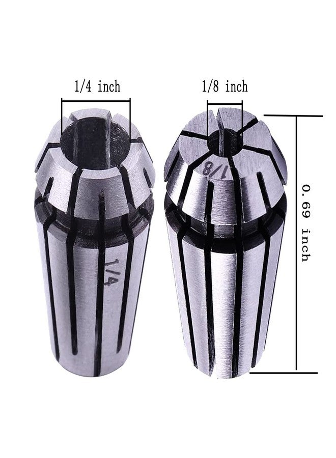 LUO KE 𝐋𝐮𝐨 𝐤𝐞 ER11 Spring Collet Nut Set - AAA Level High Precision ER11 1/8'' Collet + ER11 1/4'' Collet + ER11 Clamping Nut for CNC Engraving Mechine/Lathe Milling Tool - Image 3