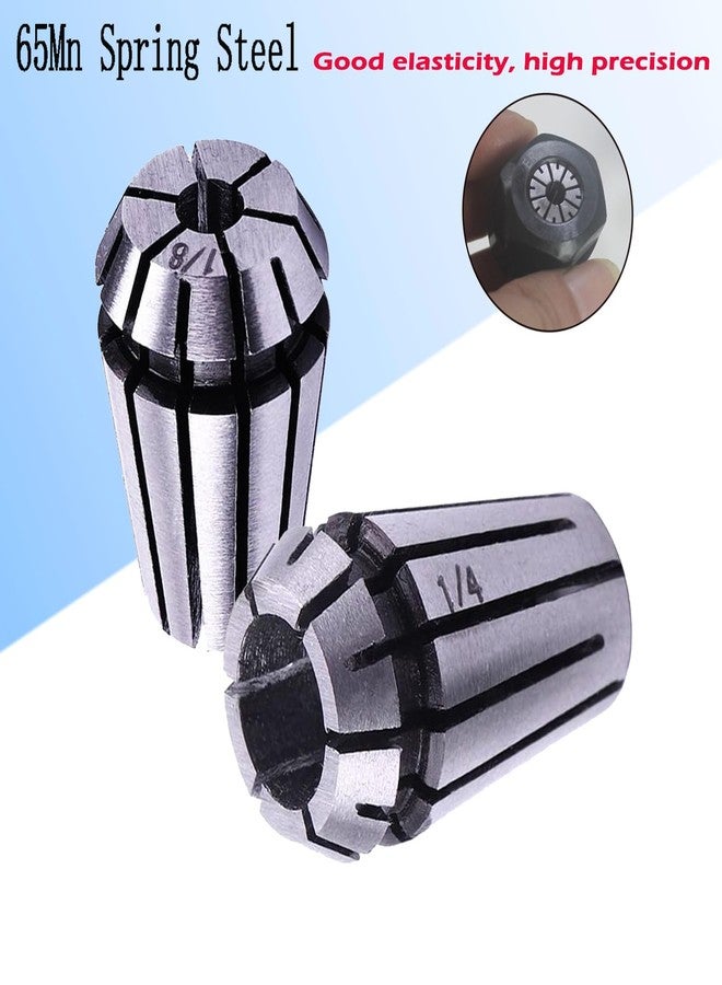 LUO KE 𝐋𝐮𝐨 𝐤𝐞 ER11 Spring Collet Nut Set - AAA Level High Precision ER11 1/8'' Collet + ER11 1/4'' Collet + ER11 Clamping Nut for CNC Engraving Mechine/Lathe Milling Tool - Image 5