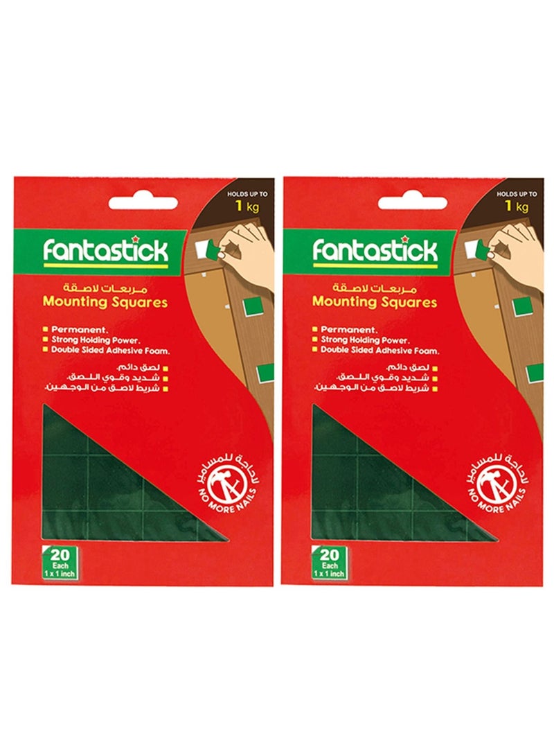 Fantastick 2-Pack Double Sided Mounting Square Tapes  - Image 1