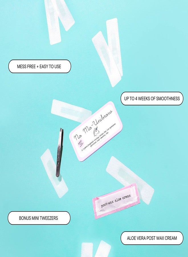 No Mo-Stache Mini Duo - 12 Count Brow and Lip Wax Kit, 2 Piece Set - As Seen On Shark Tank - Hair Removal Wax Strips with Tweezers for Face, Brows and On-The-Go Use - Image 4