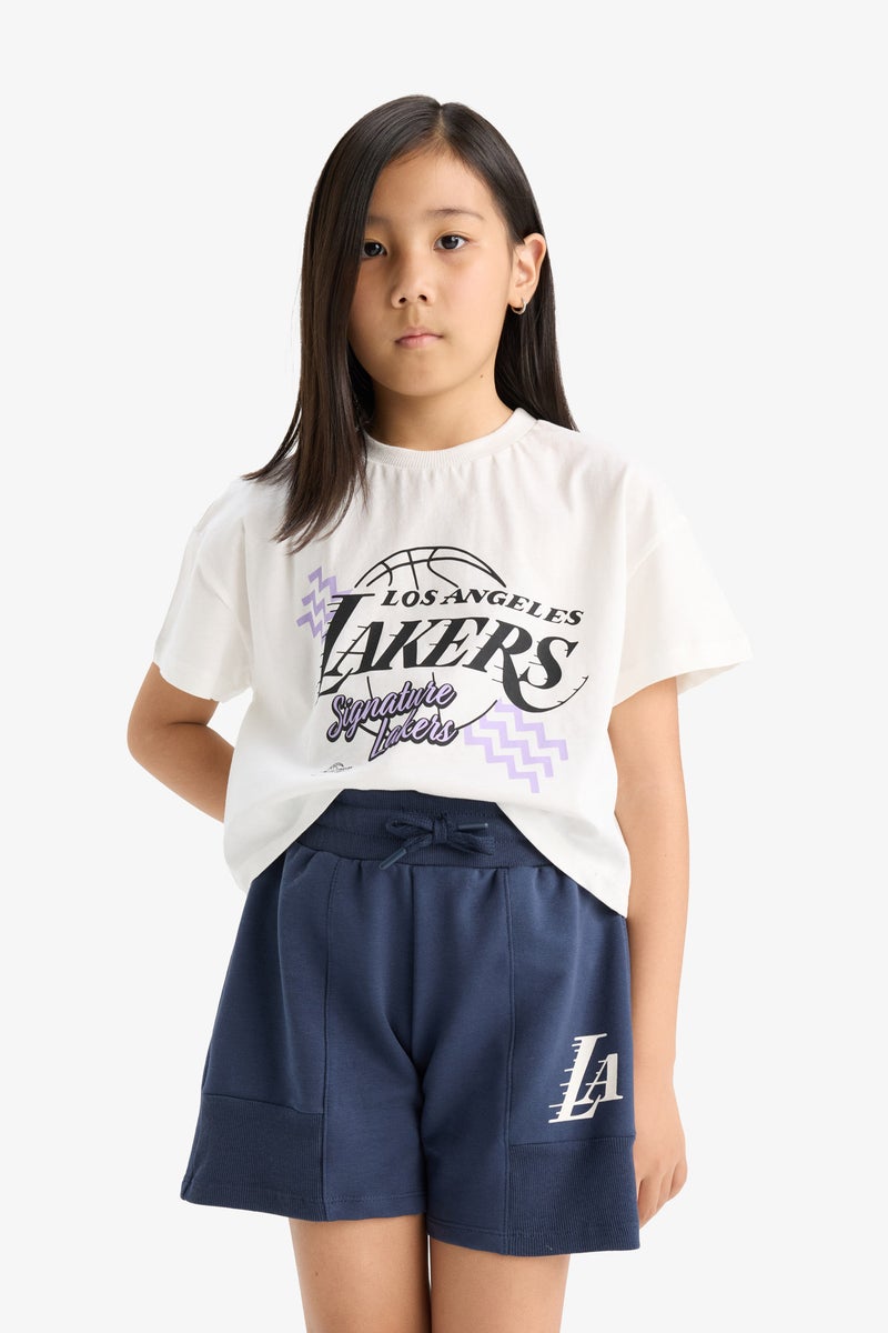 DeFacto Girl NBA Los Angeles Lakers Licensed Short Sleeve T Shirt  - Image 3