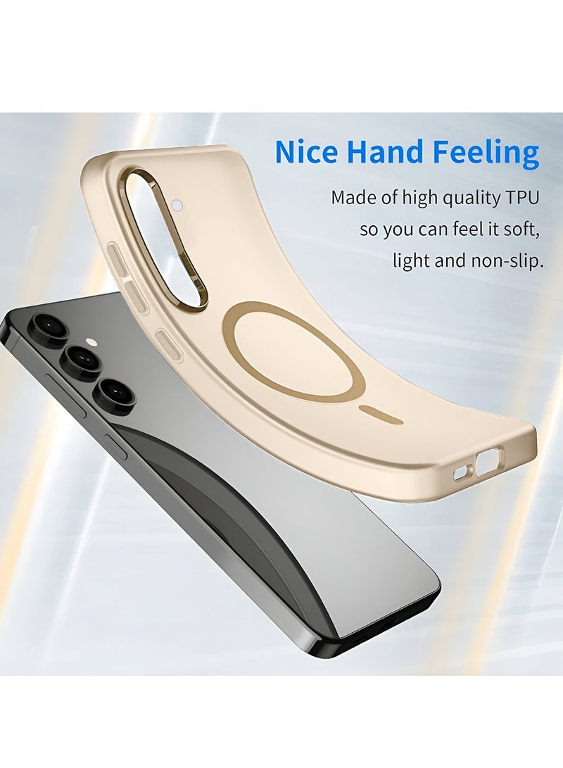 دبليو تيك سامسونج جالاكسي A36 5G 2025 / سامسونج جالاكسي A56 5G 2025 سلسلة Syndee Hybrid شفافة Magsafe مع شحن مغناطيسي شفاه كاميرا مرفوعة غطاء جراب أنيق المظهر - بني - Image 3