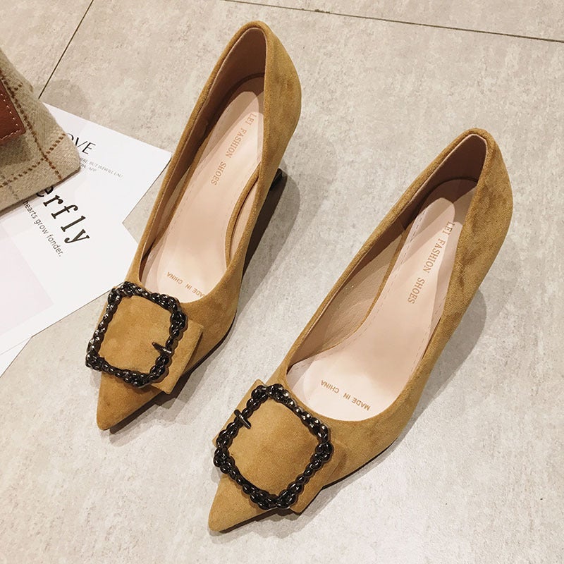 7328-12 Pointed Toe Shoes Women'S 2025 Autumn New Korean Style Small Size Girls High Heels Women'S Stiletto Heels - Image 5