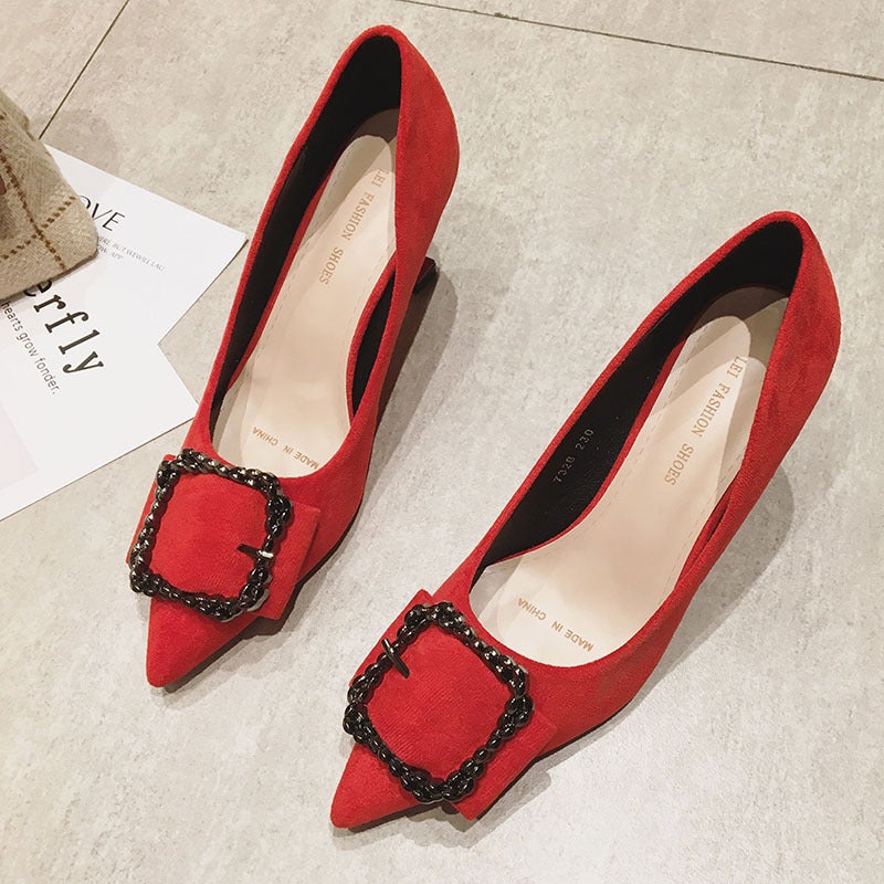 7328-12 Pointed Toe Shoes Women'S 2025 Autumn New Korean Style Small Size Girls High Heels Women'S Stiletto Heels - Image 3