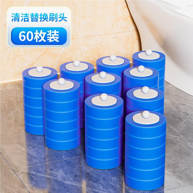 Platinum Disposable Toilet Brush Household No-Dead-Corner Toilet Brush Replacement Head Set Wall-Mounted Bathroom Cleaning  Brush - Image 1