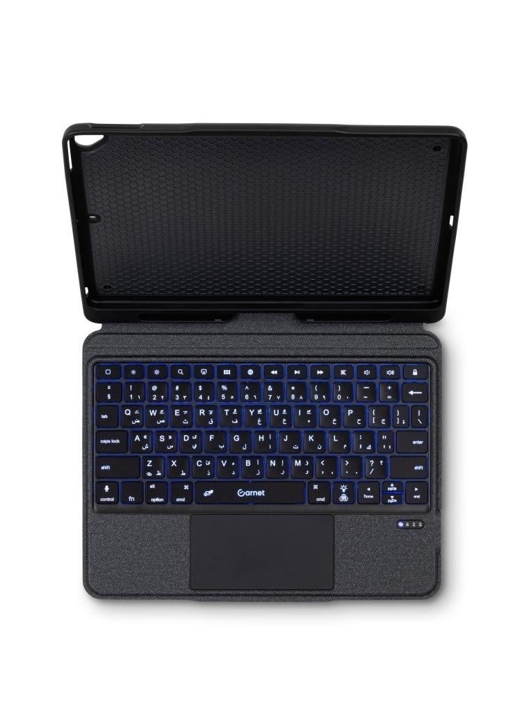 GARNET - keyboard with built-in wireless mouse and backlit keys for iPad devices - Black. - Image 1