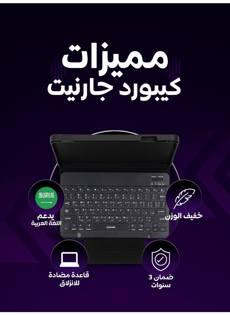 GARNET - keyboard with built-in wireless mouse and backlit keys for iPad devices - Black. - Image 1