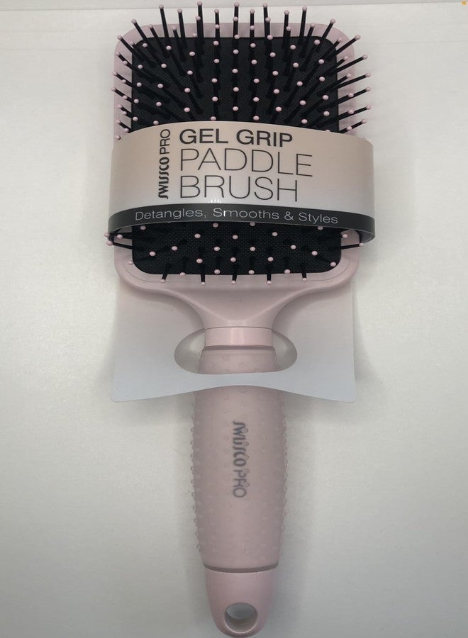 Swissco Pro Gel Grip Paddle Hair Brush Gloss (Ballet Pink Gloss)