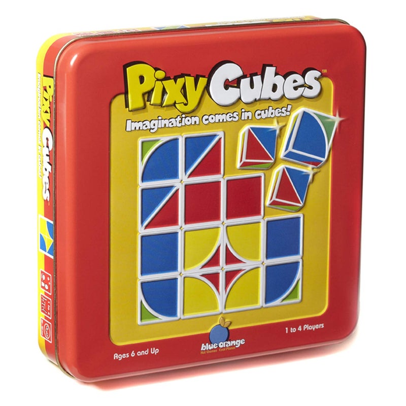 blue orange Pixy Cubes Matching Pattern Design Game Speed or Memory Rules with Cubes in Tin Box by Blue Orange Games, 1 to 4 Players, Ages 6+ - Image 1