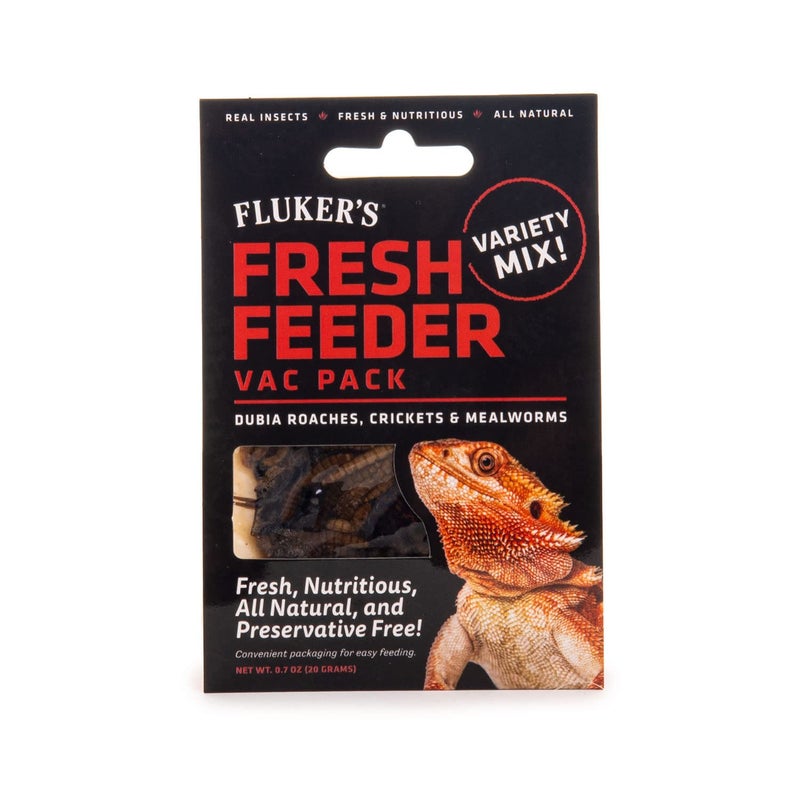 Fluker's Fresh Feeder Vac Pack Variety Mix, All Natural and Preservative Free, Great for Insect Eating Reptiles, Birds, Tropical Fish or Small Animals, 0.7 oz - Image 1