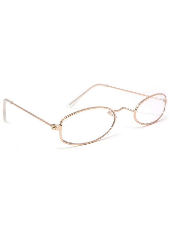 سكيلتين نظارات زي الرجل العجوز - نظارات بيضاوية ذهبية اللون لزي الجدة - زوج واحد - Image 1