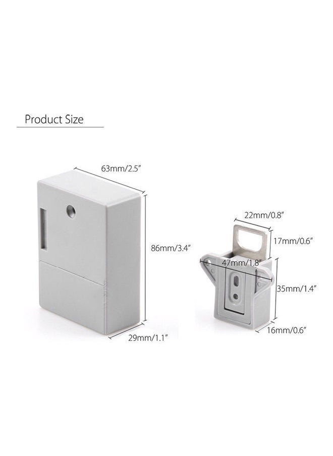 Generic Digital RIFD IC Card Drawer Sensor Lock White  - Image 2