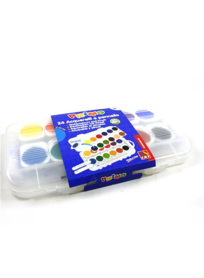 بريمو حزمة من 24 مجموعة أقراص بألوان مائية دقيقة - Image 1