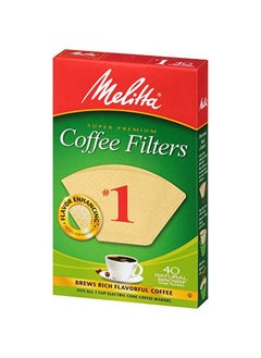 Melitta Melitta 620122#1 40 Count Natural Brown Cone Coffee Filters, Brown  - Image 4