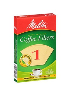 Melitta Melitta 620122#1 40 Count Natural Brown Cone Coffee Filters, Brown  - Image 3