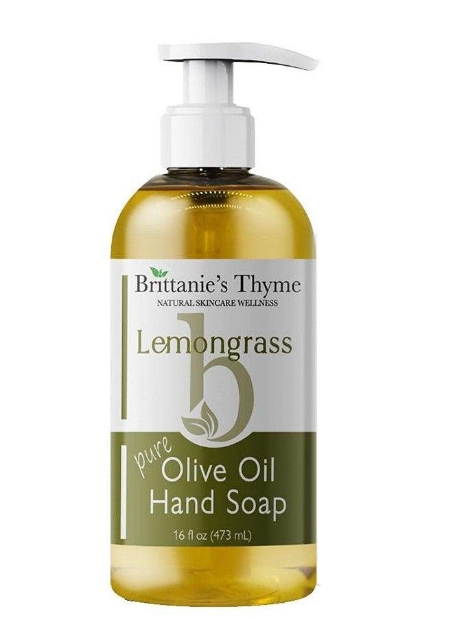 Brittanie's Thyme - Organic Natural Hand Soap 16 Oz (Lemongrass) Moisturizing Castile Soap Made Olive Oil And Natural Luxurious Essential Oils. Vegan Gluten & Cruelty Free - Image 1