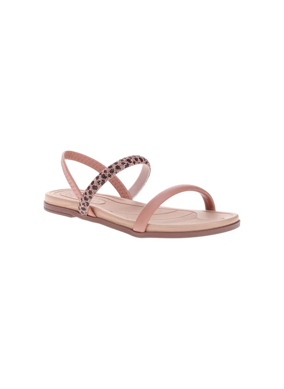 بيرا ريو Beira Rio Ladies Flat Sandals Nude | Made In Brazil