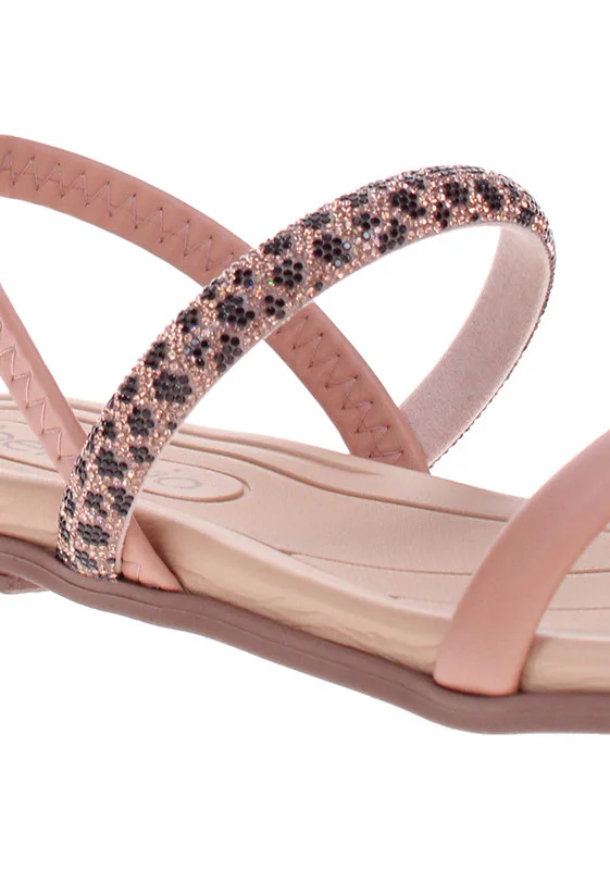 بيرا ريو Beira Rio Ladies Flat Sandals Nude | Made In Brazil