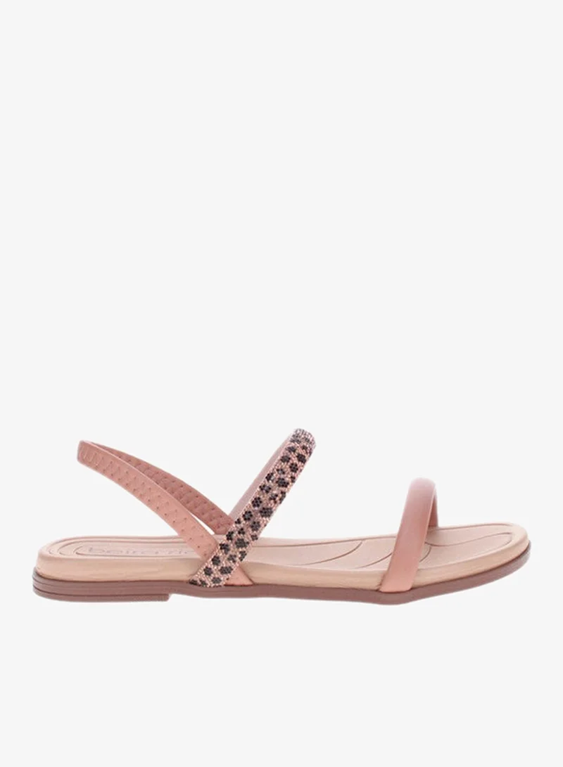 Beira Rio Ladies Flat Sandals Nude | Made In Brazil