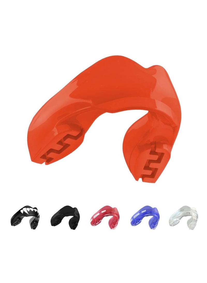 SafeJawz Mouthguard for Braces, One Size Re-Mouldable Mouth Guard with Case for Boxing, Basketball, Football, MMA, Lacrosse, Hockey and All Contact Sports (Red) - Image 1