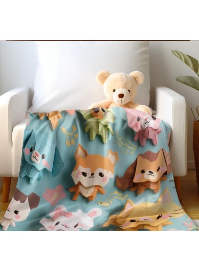 general Baby and children's cartoon flannel thin blanket (warm and comfortable, suitable for sleep, game use) 70cm*100cm - Image 4