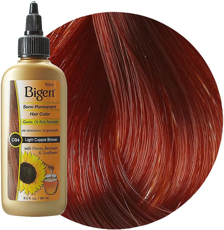 Bigen Semi-Permanent Hair Color, Light Copper Brown, 3 Fl Oz