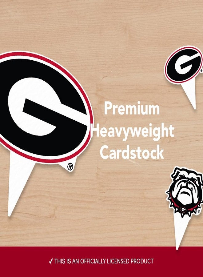 Desert Cactus UGA Georgia Bulldogs Food Picks, Cupcake Toppers, 25 pcs - Image 4