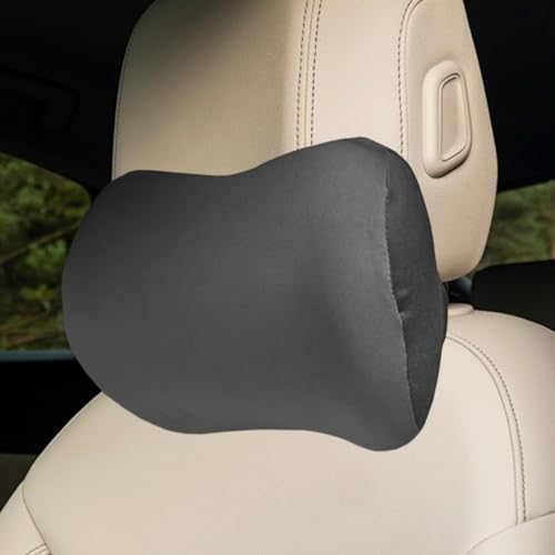 Tuxihapp Car Headrest Pillow for Driving Memory Foam Soft Automotive Neck Support Pillow Cushion with Adjustable Strap Comfortable Car Seat Headrest Pillow for Neck Pain Pressure Relief Gray - Image 1