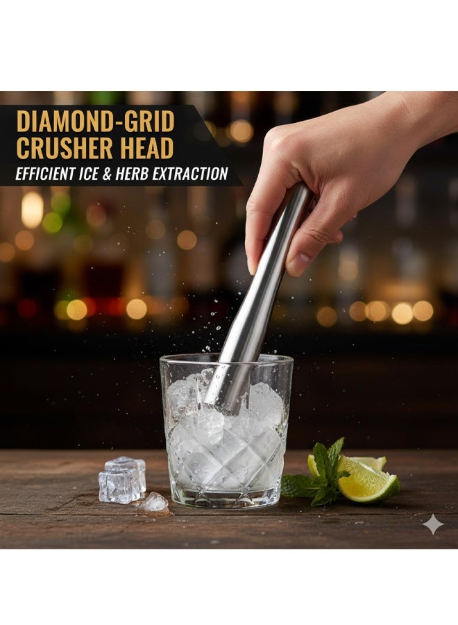 Stainless Steel Cocktail Muddler Bar Fruit Mint Masher Tool - Image 2
