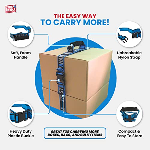 Strap-A-Handle 6' Carrying Strap with Handle | Adjustable Belt | Heavy Duty, Easy, Safe, Secure, Lifting, Moving, Carry Strap for Boxes, Groceries | Best Luggage Strap (Strap-A-Handle 6ft. Length, 40lb. Capacity) - Image 3