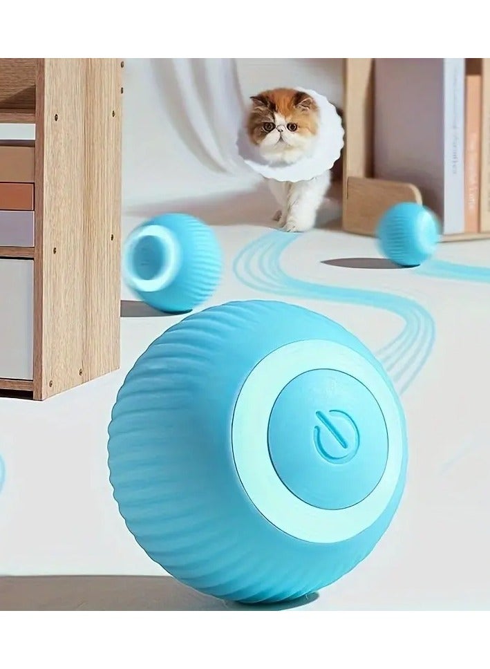 لعبة القطط التفاعلية على شكل كرة دوارة كهربائية - ذاتية الحركة وذكية - مثالية للقطط الصغيرة والقطط المرحة - Image 2