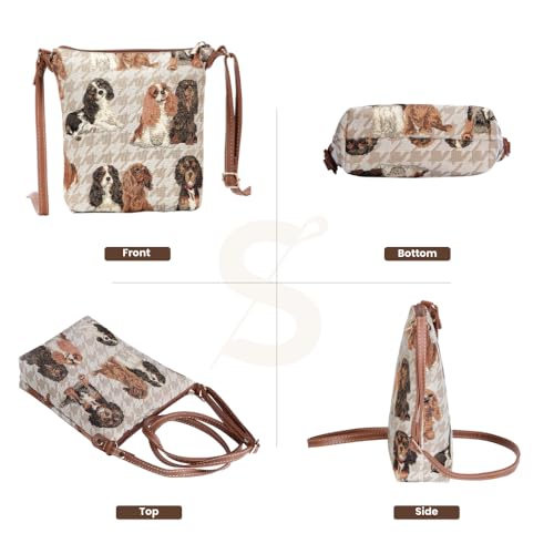 Signare Tapestry Small Crossbody Bag Sling Bag for Women with Cavalier King Charles Spaniel Dog Design (SLING -KGCS) - Image 2