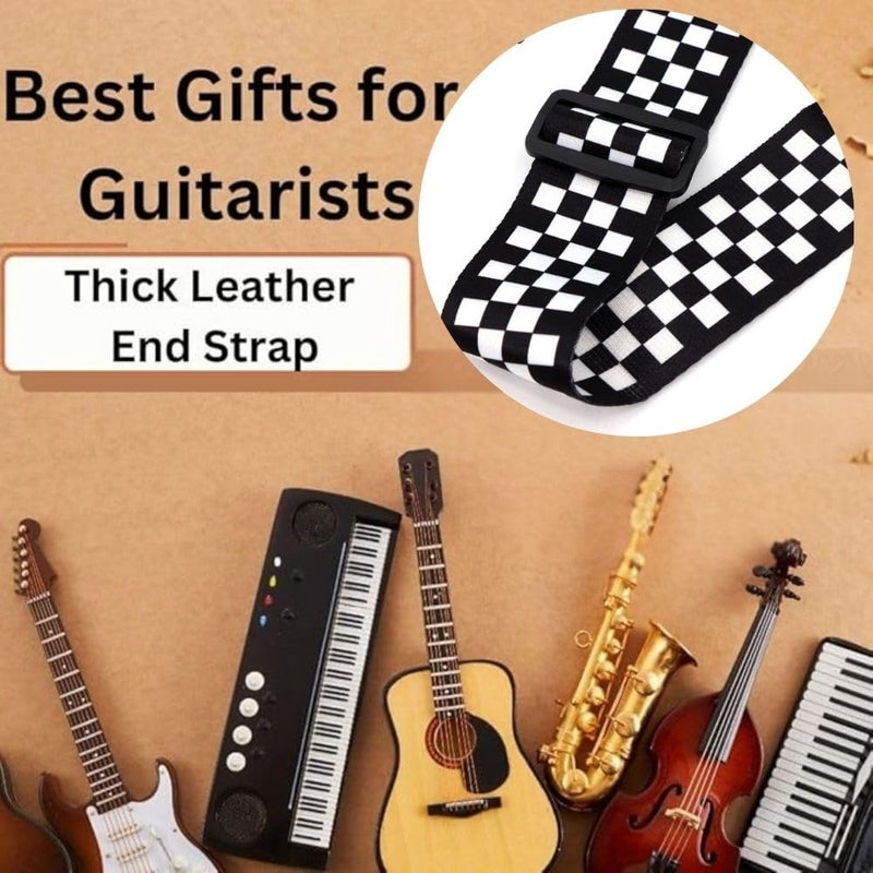 Mocking Bird Acoustic Guitar Bag Foam Padded Guitar Cover for 38, 39, 40, 41 inch with Adjustable Guitar Strap and Picks for Acoustic Electric Bass Guitar (Guitar Bag with Chess Strap) - Image 3