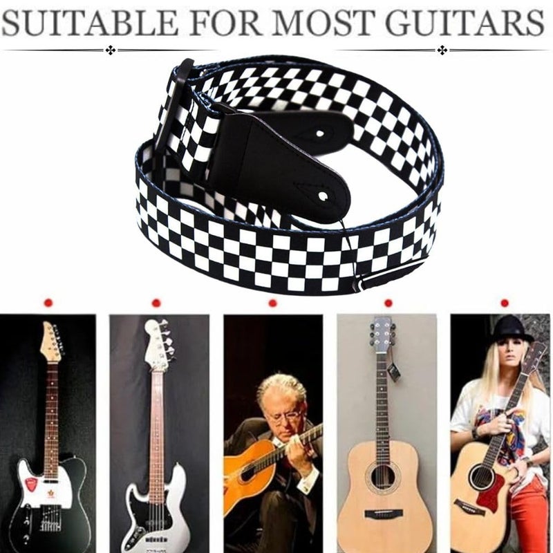 Mocking Bird Acoustic Guitar Bag Foam Padded Guitar Cover for 38, 39, 40, 41 inch with Adjustable Guitar Strap and Picks for Acoustic Electric Bass Guitar (Guitar Bag with Chess Strap) - Image 4