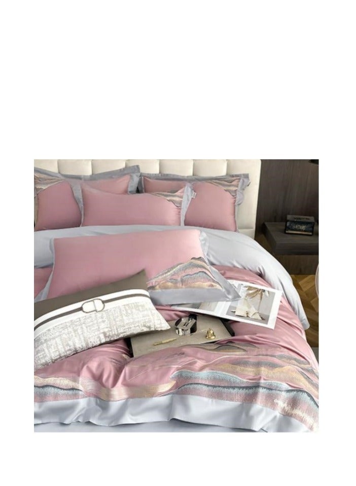 Bed Sheet Style — French High-End 80 Thread Pure Cotton Embroidered Bedding Four Piece Set - Image 4
