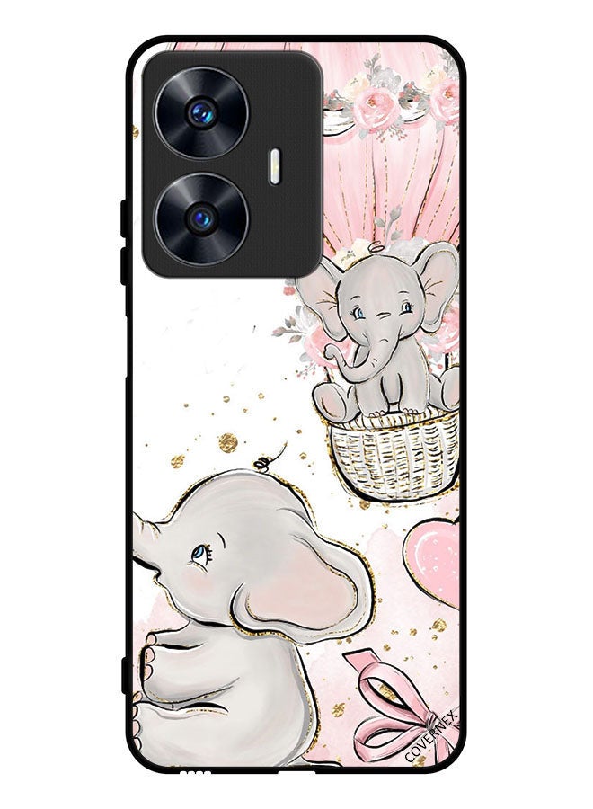 Covernex Protective Case Cover For Realme C55 Baby Elephants Art - Image 1