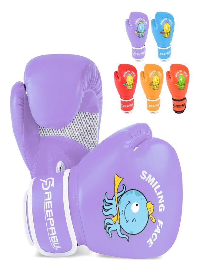 SAEEPABUL Limited Kids Boxing Gloves for 3-8 Year Boys and Girls, Toddler Boxing Gloves for Kids Training, Boxing Gloves Kid Sparring for Punching Bag, Kickboxing, Muay Thai, MMA, 4oz, Violet - Image 1